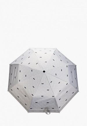 Зонт складной Karl Lagerfeld. Цвет: серый