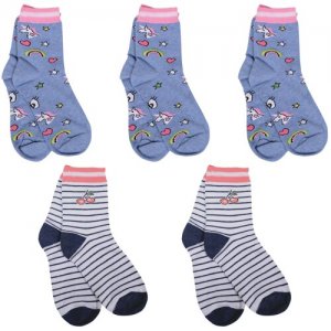 Комплект из 5 пар детских носков (Орудьевский трикотаж) микс 4, размер 20-22 RuSocks. Цвет: мультиколор