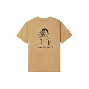 X Noritake Collection Funny Cartoon Print Round Neck T-Shirt Unisex Tops Ginger AMT12346-MSU New Balance