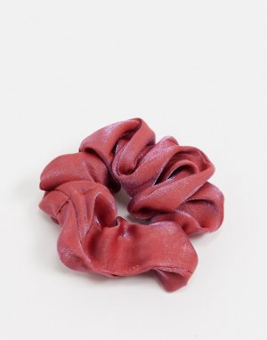 Красная резинка для волос с переливающимся эффектом -Розовый цвет Pieces