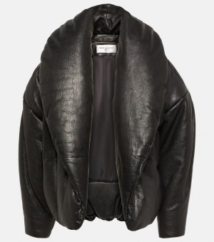 Кожаная куртка-пуховик cassandre , черный Saint Laurent