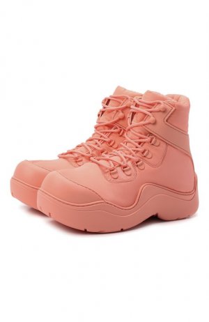 Текстильные ботинки Puddle Bomber Bottega Veneta. Цвет: розовый