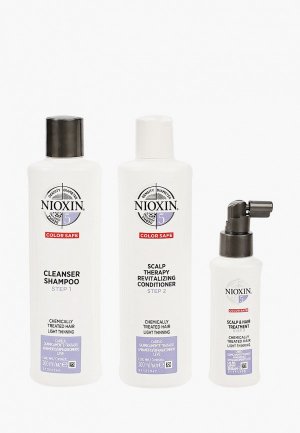 Набор для ухода за волосами Nioxin система 5: шампунь (300 мл), кондиционер маска (100 мл). Цвет: прозрачный