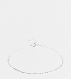 Серебристый браслет-цепочка плетения «веревка» из стерлингового серебра -Серебряный ASOS DESIGN