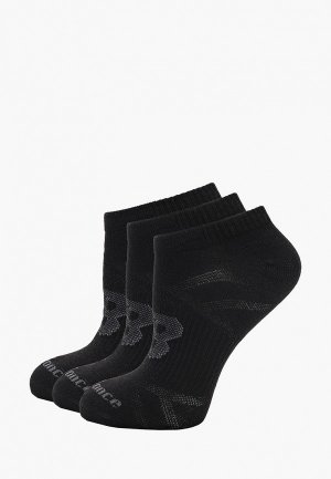 Носки 3 пары New Balance Flat Knit No Show Socks Pack. Цвет: черный