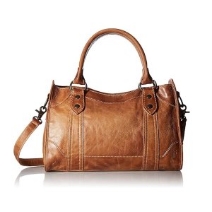 Кожаная сумка Melissa Zip Satchel, бежево-коричневый Frye