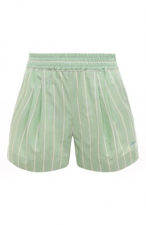 Хлопковые шорты Marni. Цвет: зелёный