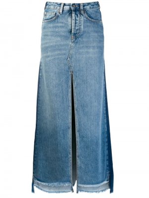 Двухцветная джинсовая юбка Marcelo Burlon County Of Milan