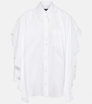 Хлопковая рубашка с вышивкой SIMONE ROCHA, белый Rocha