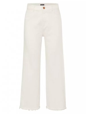 Винтажные джинсы Hepburn с высокой посадкой и широкими штанинами Dl1961 Premium Denim, цвет eggshell Denim