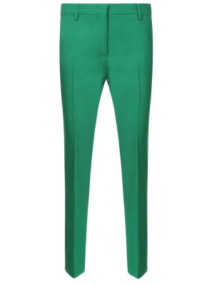 Шерстяные брюки MANUEL RITZ. Цвет: зеленый