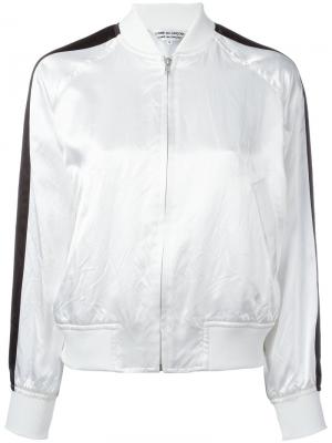 Куртка-бомбер с полосками на рукавах Comme Des Garçons. Цвет: белый