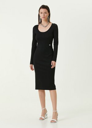 Черное платье-миди milano Dolce&Gabbana