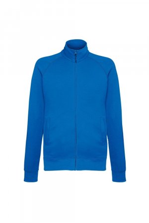 Легкая куртка-толстовка с молнией во всю длину , синий Fruit of the Loom