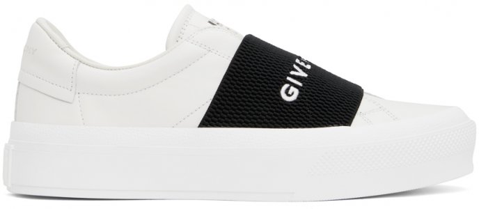 Бело-черные кроссовки City Sport с тесьмой Givenchy