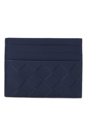 Кожаный футляр для кредитных карт Bottega Veneta. Цвет: синий