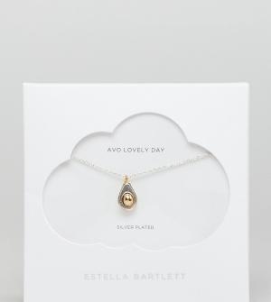Позолоченное ожерелье с авокадо Estella Bartlett. Цвет: серебряный