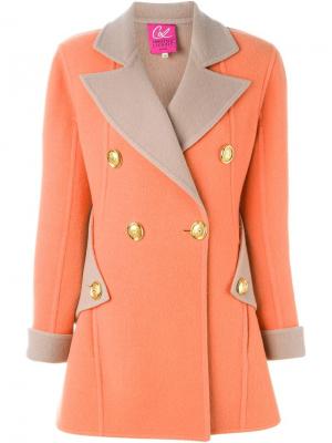 Двубортное пальто Christian Lacroix Vintage. Цвет: розовый и фиолетовый