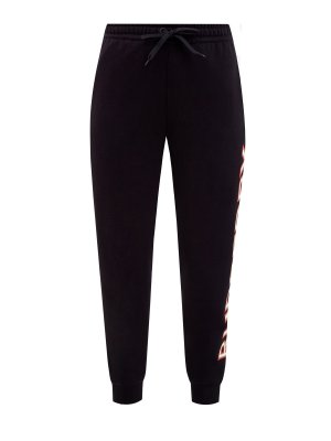 Спортивные брюки из хлопка с макро-логотипом BURBERRY. Цвет: черный