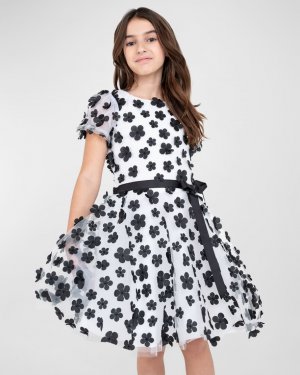Платье для девочки с объемным цветочным принтом, размеры 7–14 Zoe