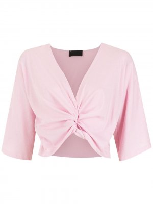 Блузка с драпировкой Andrea Bogosian. Цвет: розовый