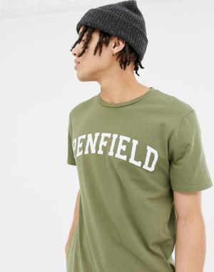 Зеленая футболка с логотипом Collegiate Penfield. Цвет: зеленый