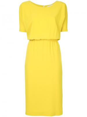Платье миди Estnation. Цвет: жёлтый и оранжевый