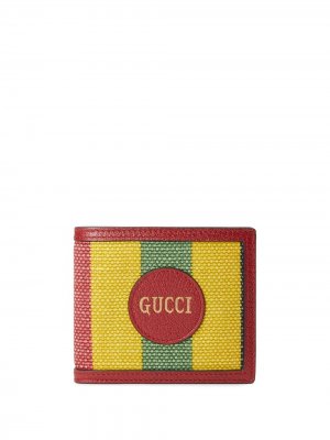 Складной бумажник Baiadera в полоску Gucci. Цвет: красный