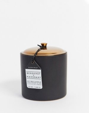 Свеча с ароматом бергамота и красного дерева в черном керамическом контейнере HYGGE 425 г-Бесцветный Paddywax