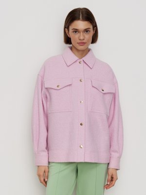 Легкая куртка-рубашка Elis. Цвет: розовый