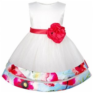 Платье Baby A для девочки L2024 цвет белый 3 года A.. Цвет: белый