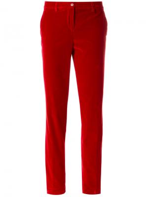 Бархатные брюки капри Etro. Цвет: красный