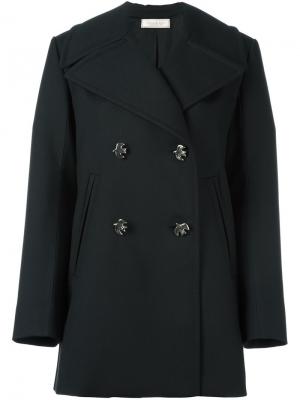 Короткое двубортное пальто Nina Ricci. Цвет: чёрный