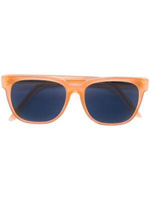 Солнцезащитные очки в круглой оправе Retrosuperfuture. Цвет: жёлтый и оранжевый