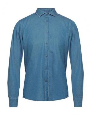 Джинсовая рубашка R3D WÖÔD. Цвет: синий