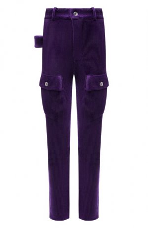 Вельветовые брюки Bottega Veneta. Цвет: фиолетовый