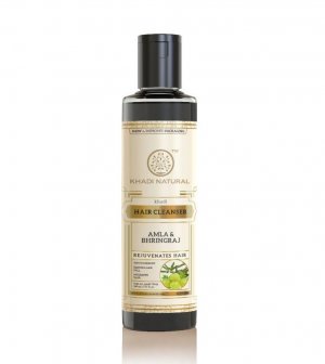 Натуральный шампунь для восстановления волос Амла и Брингарадж (210 мл), Hair Cleanser Amla And Bhringraj, Khadi Natural