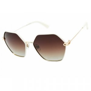 Солнцезащитные очки 773, коричневый, бежевый Megapolis. Цвет: белый/коричневый/бежевый/золотистый