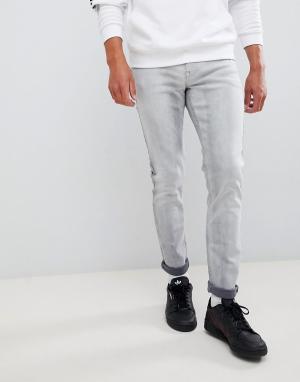 Серые зауженные джинсы Brooklyn Supply Co-Серый Co.