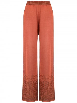 Трикотажные брюки палаццо Mara Mac. Цвет: оранжевый
