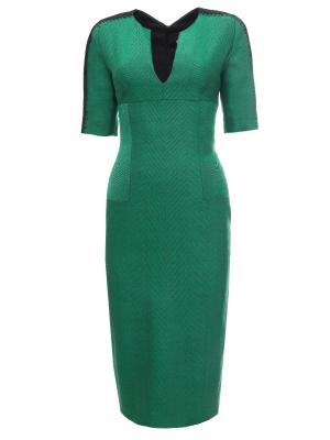 Платье-футляр из шерсти Amanda Wakeley. Цвет: зеленый