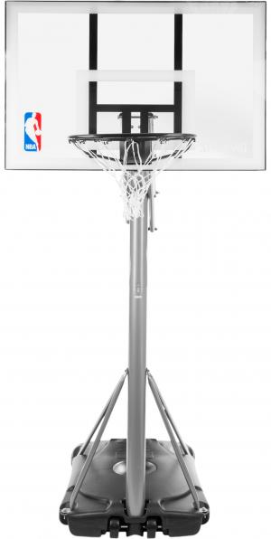 Баскетбольная стойка Silver 44 Rechtangle Acrylic Spalding. Цвет: белый