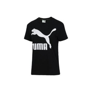 Classics Logo Tee Women Tops Black 579406-61 Puma