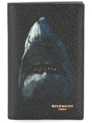Визитница с принтом акулы Givenchy. Цвет: чёрный