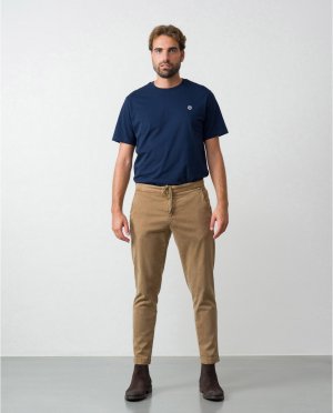 Обычные бежевые мужские брюки чинос Etiem. Цвет: бежевый