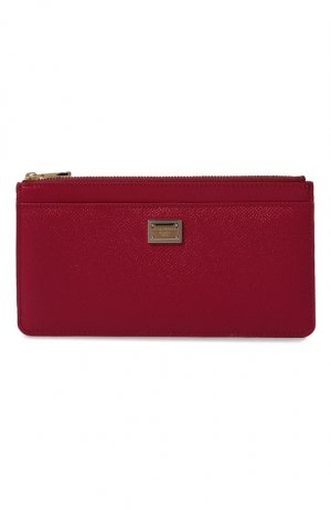 Кожаный футляр для кредитных карт Dolce & Gabbana. Цвет: розовый
