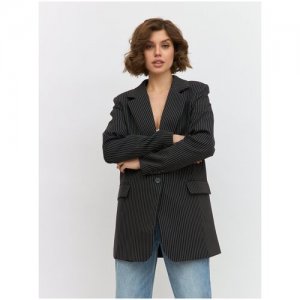 Пиджак , размер 44, черный BrandStoff. Цвет: серый/светло-серый
