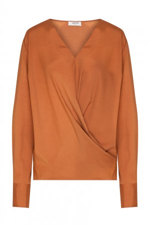 Блуза с завязками Izeta. Цвет: оранжевый