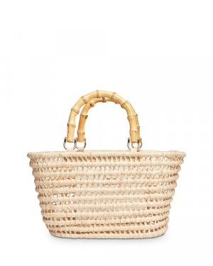 Соломенная сумка-тоут Lea Natural среднего размера KAYU, цвет Tan/Beige Kayu
