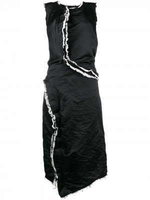 Frayed ruffled trim dress Comme Des Garçons. Цвет: черный